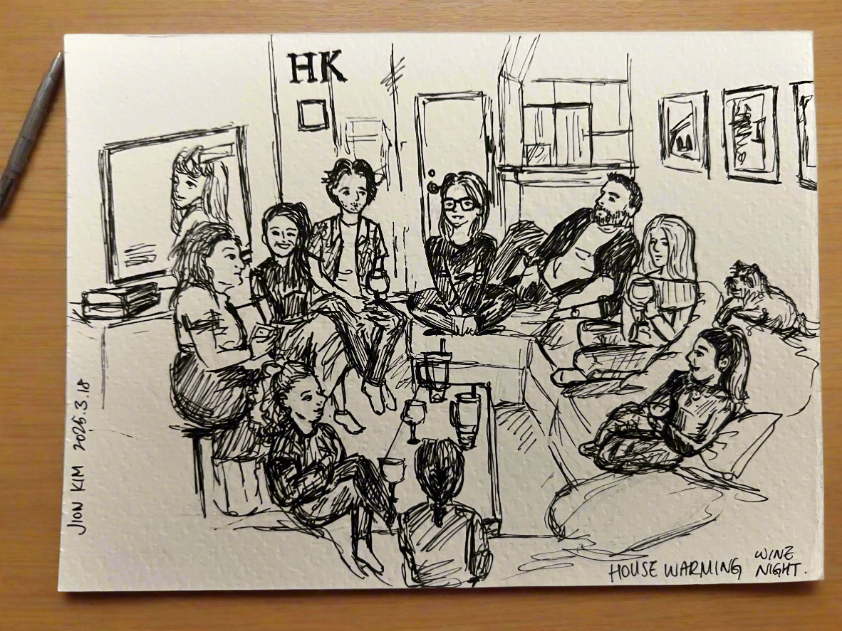 Storytelling Postcards – Hand-Drawn in Black Ink Pen (1 Count)